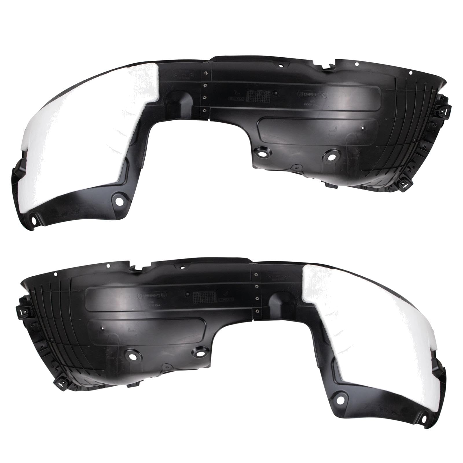 Trq Front Inner Fender Liner Set Compatible With 2016-2018 Hyundai Tucson Hy1248185 Hy1249185