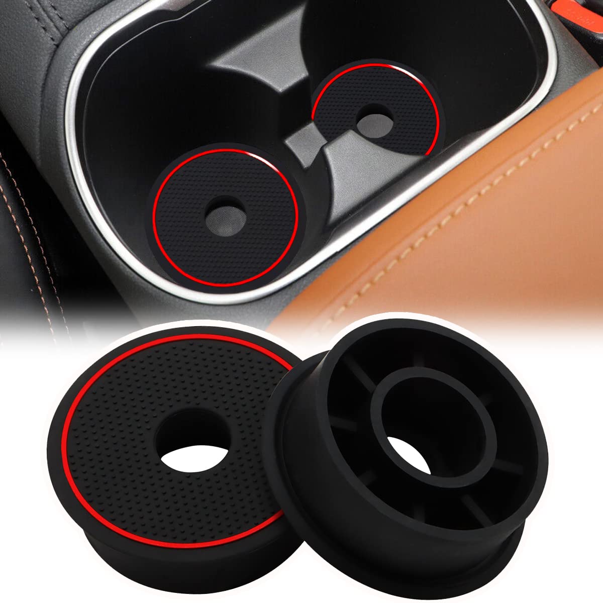 Auovo Cup Holder Spacer Replacement Compatible with Subaru Outback Legacy Accessories 2020-2024 Silicone Cup Riser Cup Holder In