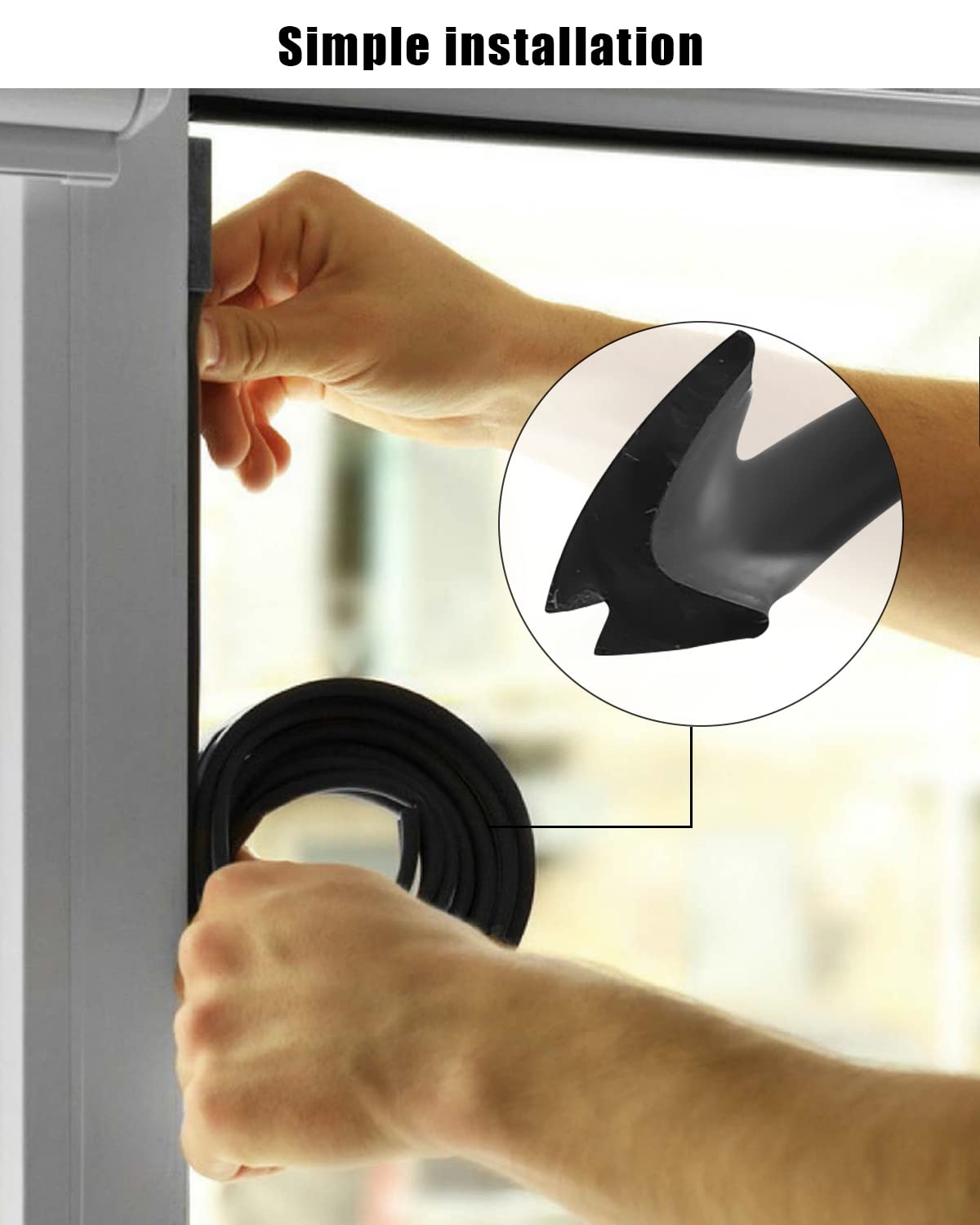 Tiksciecne Rv Window Rubber Seal Strip 1/2'' X 1/4'' Fit For Boats Rv Window Edge Waterproof Weatherstrip Rubber Window Locking