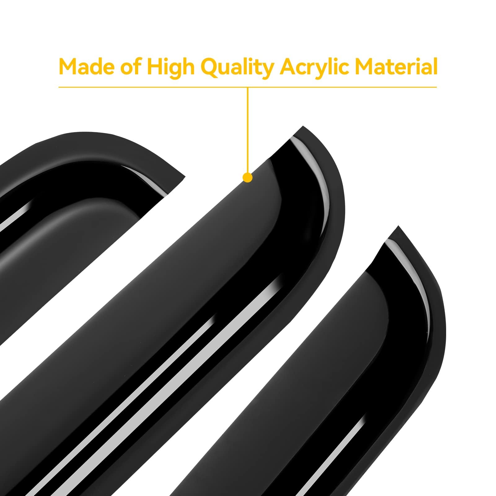 Cxdar Window Visors Rain Guards For 2007-2018 Jeep Wrangler Jk Unlimited, Window Vent Wind Shades Deflectors Shield For 07-18 Wr