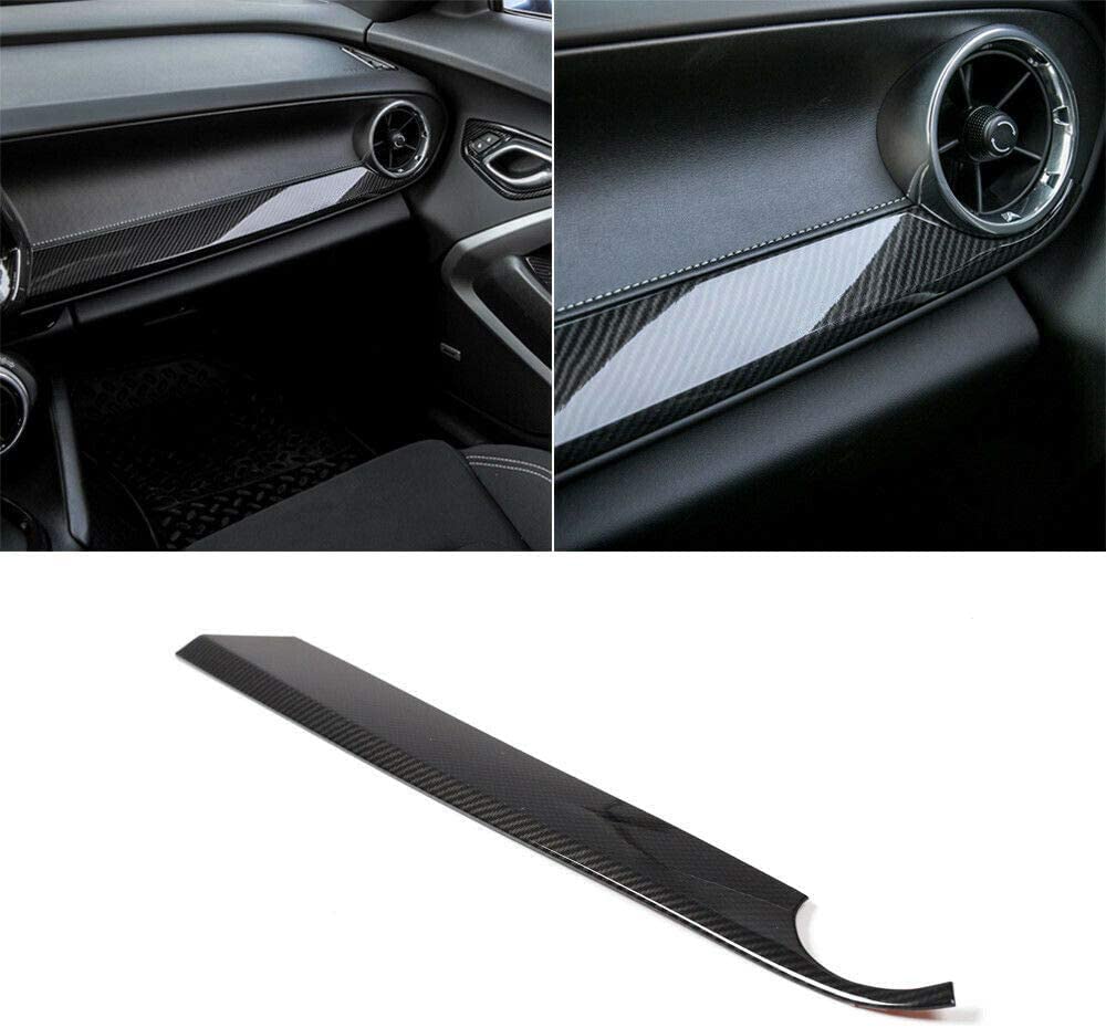RT-TCZ for Camaro Passenger Dash Panel Trim Cover Carbon Fiber for Chevy Camaro 2017 2018 2019 2020 2021 2022 2023 Carbon Fiber 
