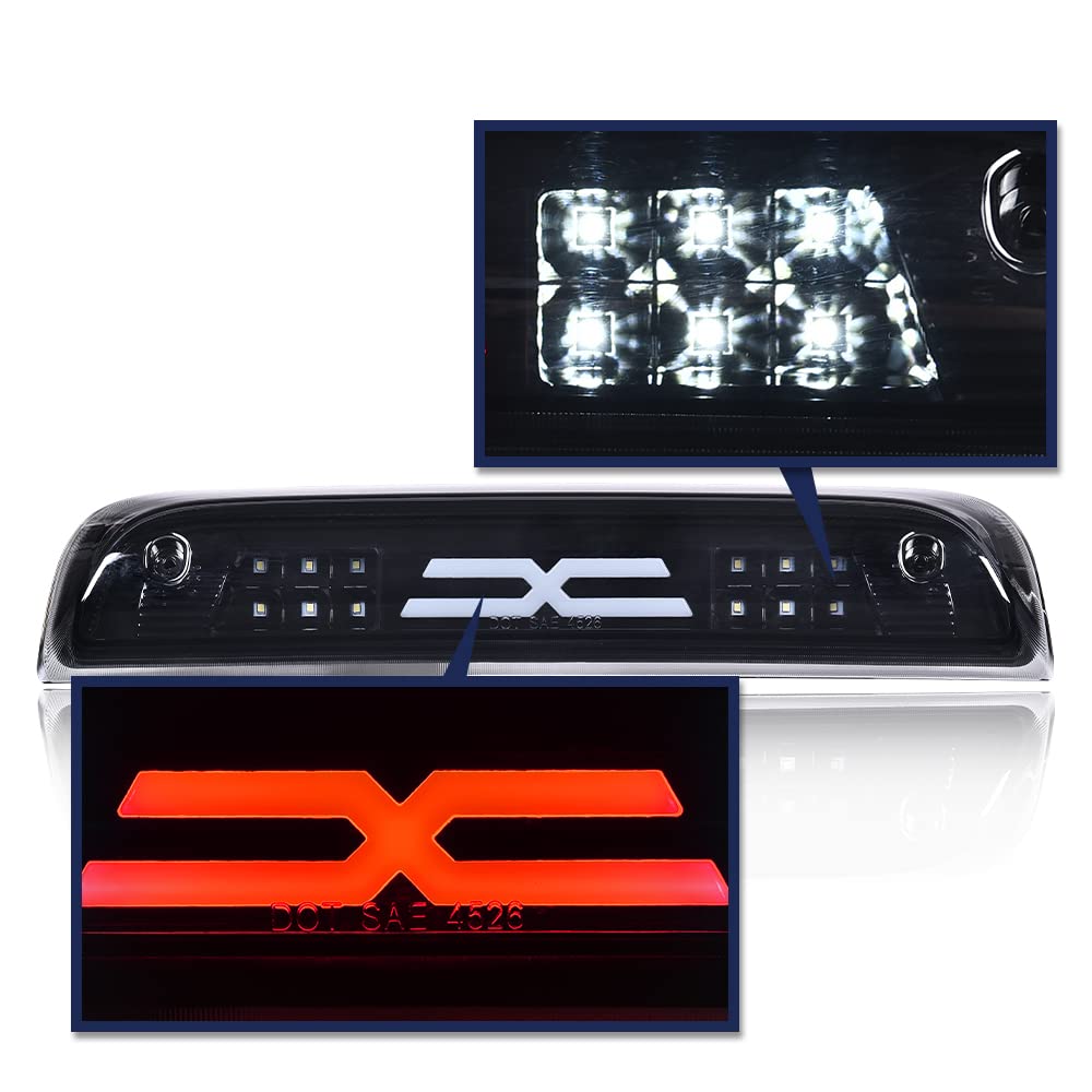 Cheda Third Tail Brake Light Cargo Lamp Tinted Led Bar Compatible With 2014 2015 2016 2017 2018 2019 2020 Sierra Silverado(Smoky