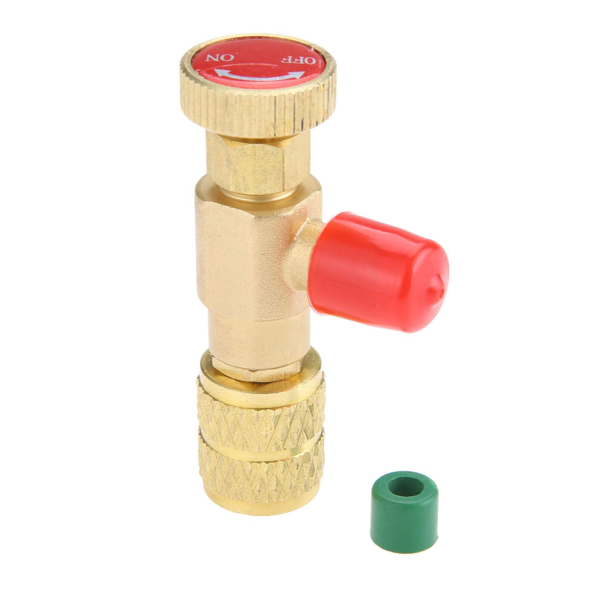 Aupoko R410A Refrigerant Charging Valve, 1/4'' Male To 5/16'' Female Safety Adapter Flow Control Ball Valve For R410A Air Condit