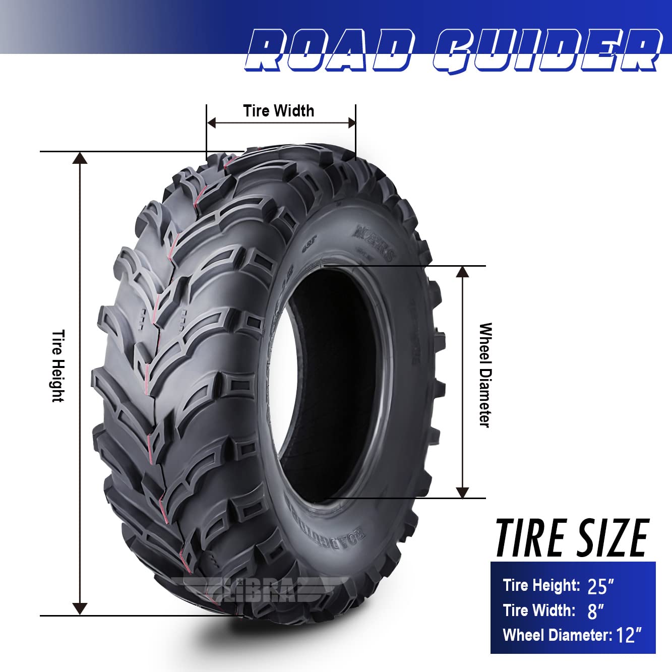 Roadguider Atv Utv Tires 27X9-12 27X9X12 6Pr Set 4-10298