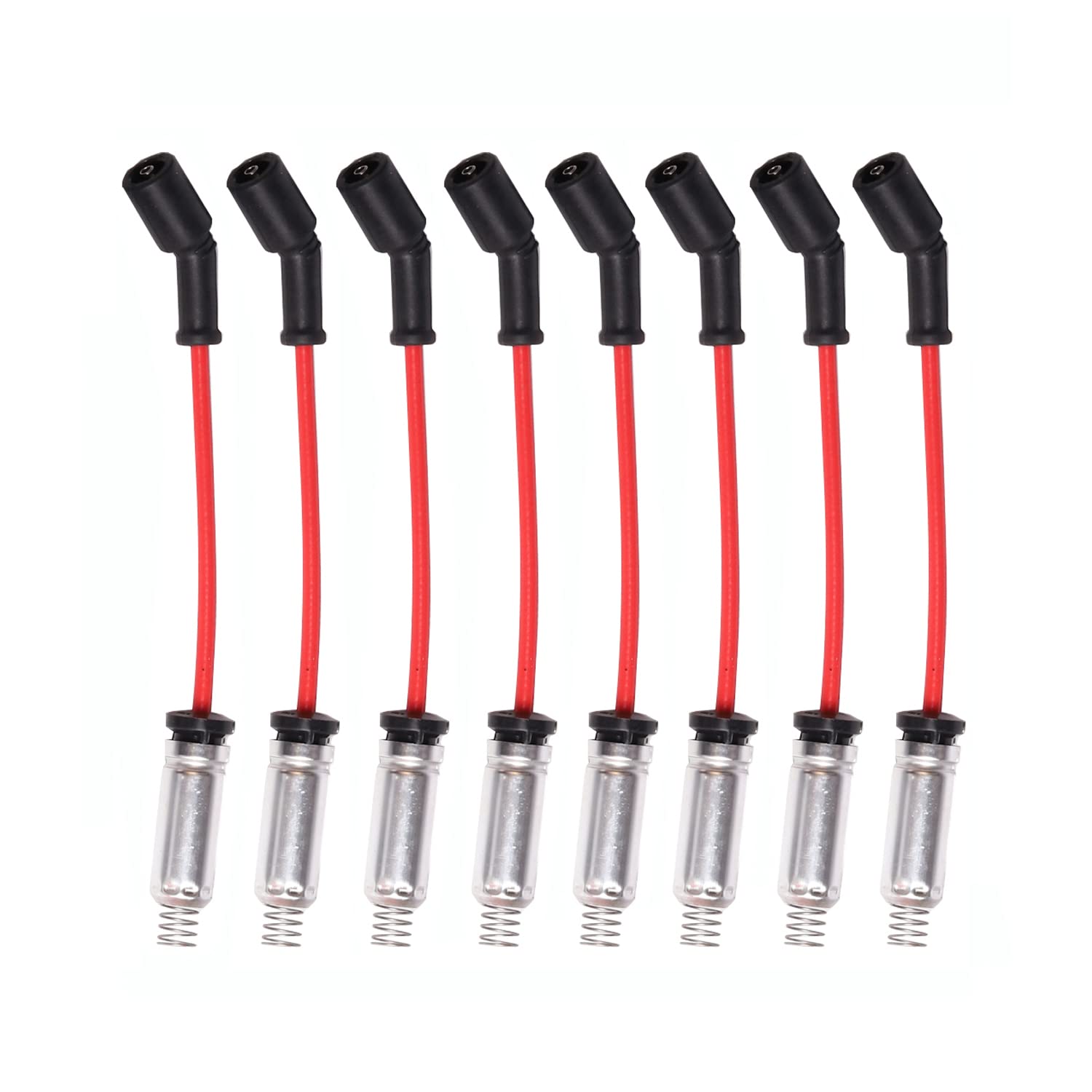 Ena Red Spark Plug Ignition Wire Set Compatible With Chevy Gmc Silverado Tahoe Suburban V8 Ls Ls2 Ls3 Ls4 Ls7 Truck Wires Replac