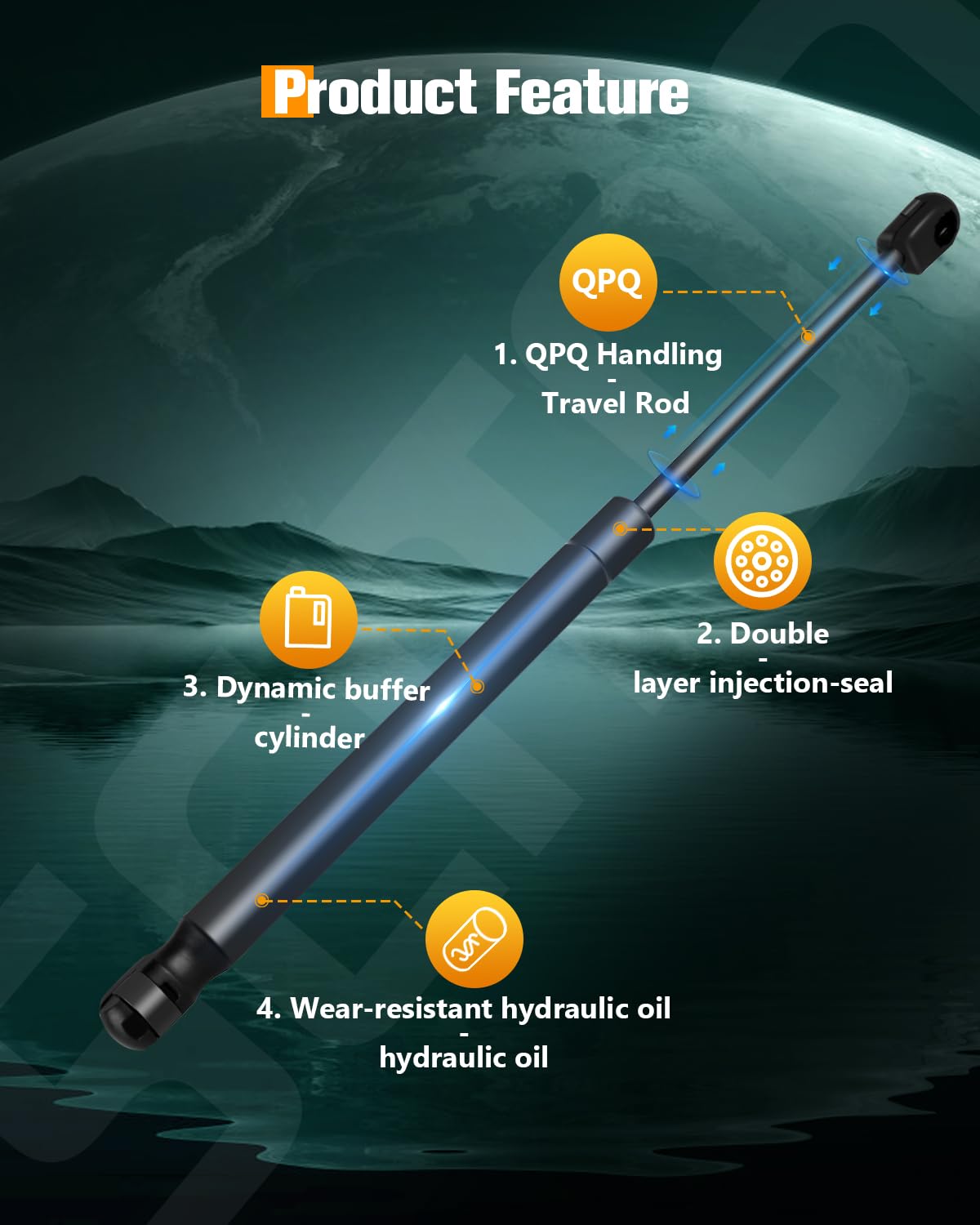 Scitoo Rear Trunk Lift Supports Struts Gas Springs Shocks Fit For Mercedes-Benz Slk230 1998-2004,For Mercedes-Benz Slk32 Amg 200