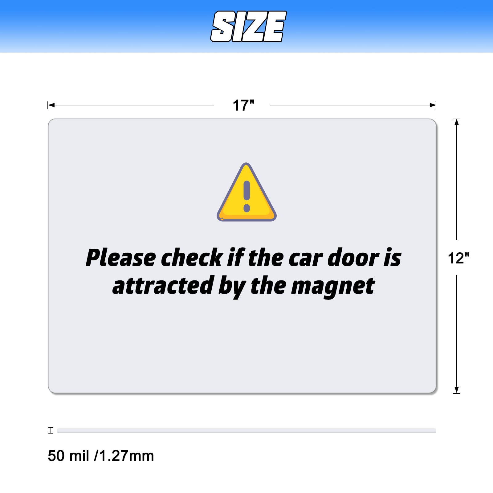 XYK 2 Pack 17' x12' Blank Magnets with 50 mils, Prevent Scratches & Dents, Rounded Corners Blank Car Magnet Set, Magnet for Adve