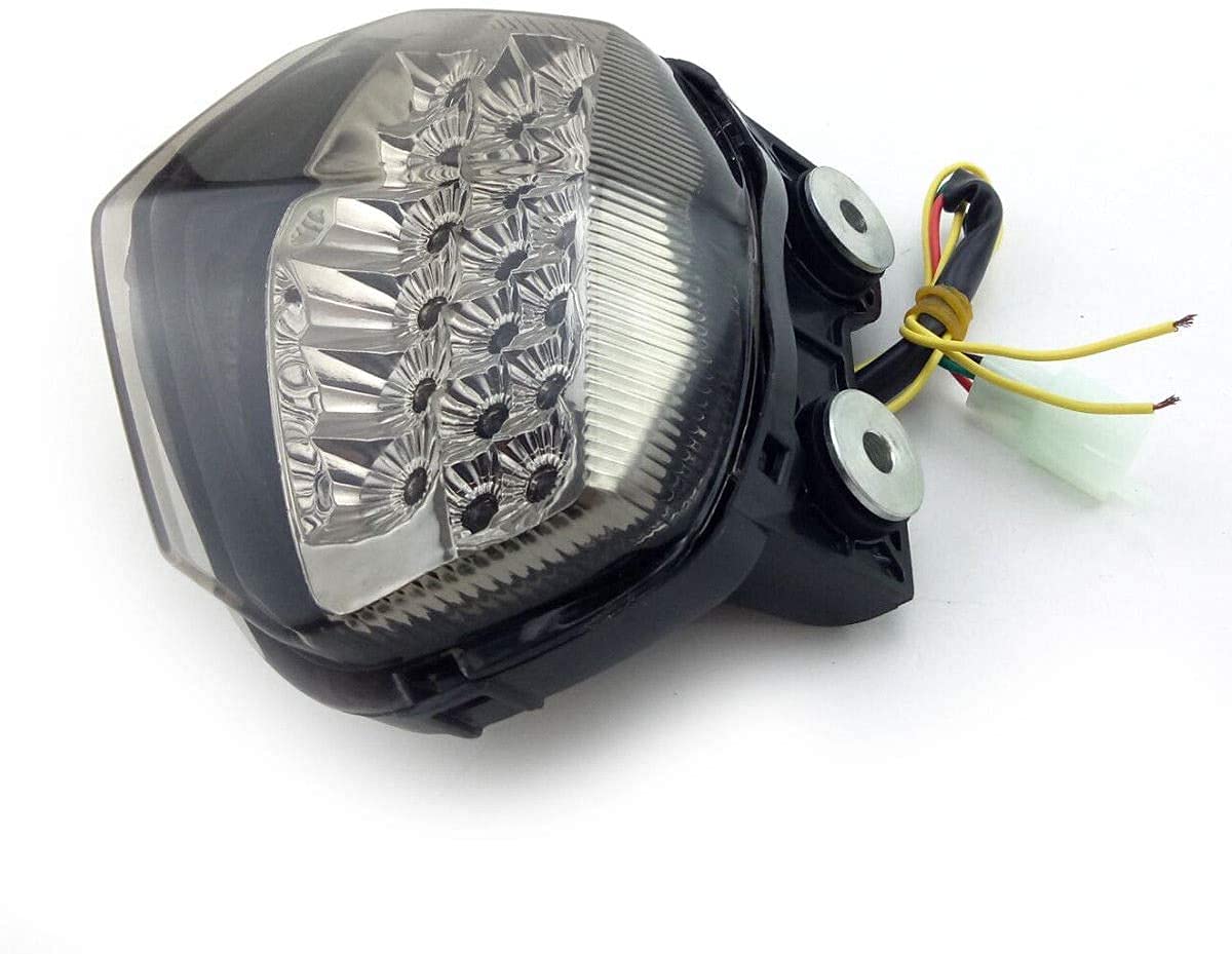 Mzs Motorcycle Tail Light Turn Signal Led Integrated Blinker Compatible With Ex 250 Ex250 2008 2009 2010 2011 2012 Smoke