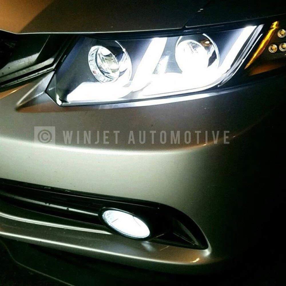 Winjet Oem Series Fog Lights For [2013 2014 2015 Honda Civic 4-Door Sedan ] Front Bumper Driving Fog Lamps Assembly + Switch + H