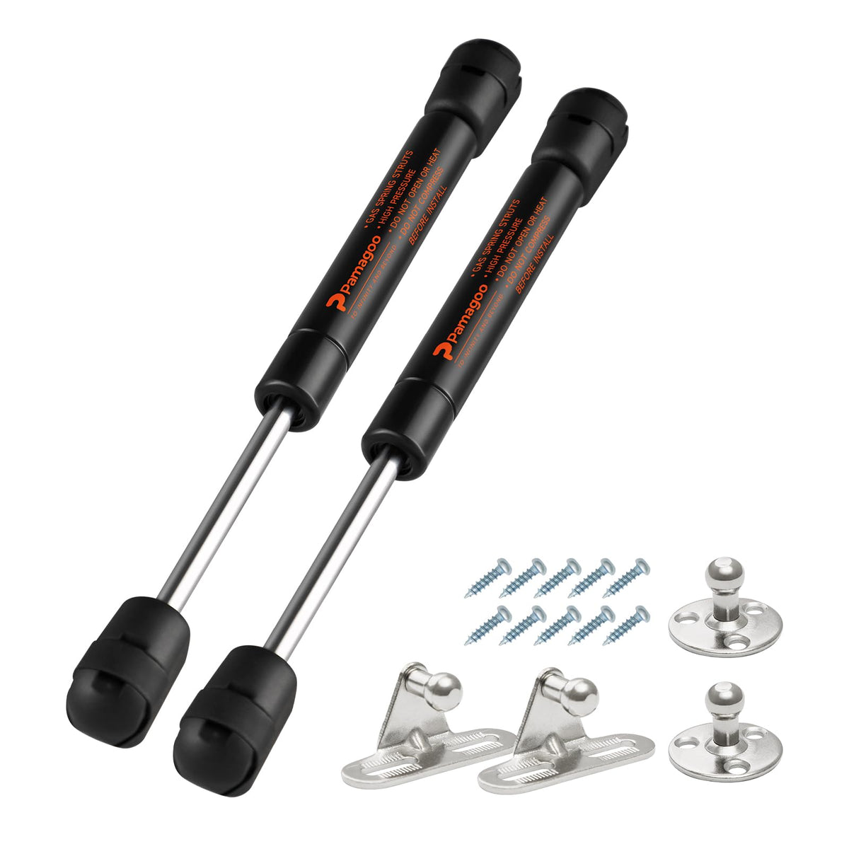 Pamagoo 10 Inch 13 Lbs Gas Struts, 10'' 58 N Toolbox Lid Gas Shocks Spring, For Rod Lockers Weatherguard Aluminum Cabinet Door, 