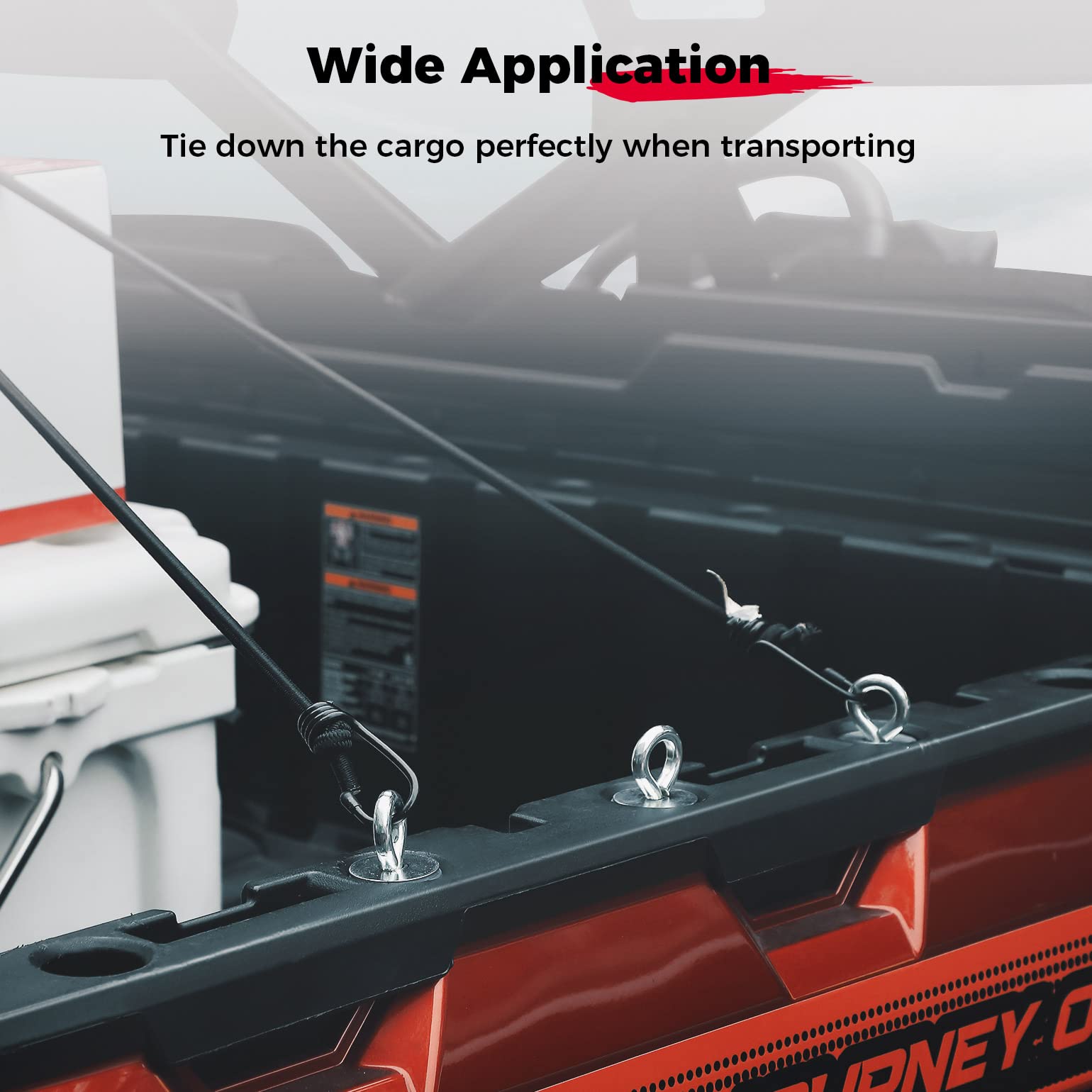 Kemimoto Tie Down Anchors, Bed Anchors Compatible With Ranger 1000 Xp 900 Xp 800 700 500 General 1000 Bed Accessories With 1-7/16 Hole (6 Pcs, Blue)