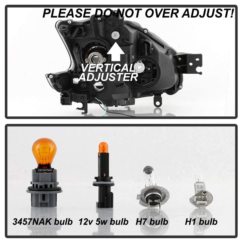 Acanii - For 2009-2014 Nissan Maxima Black Upgrade Led Tube Style Projector Headlights Headlamps Driver+Passenger Side