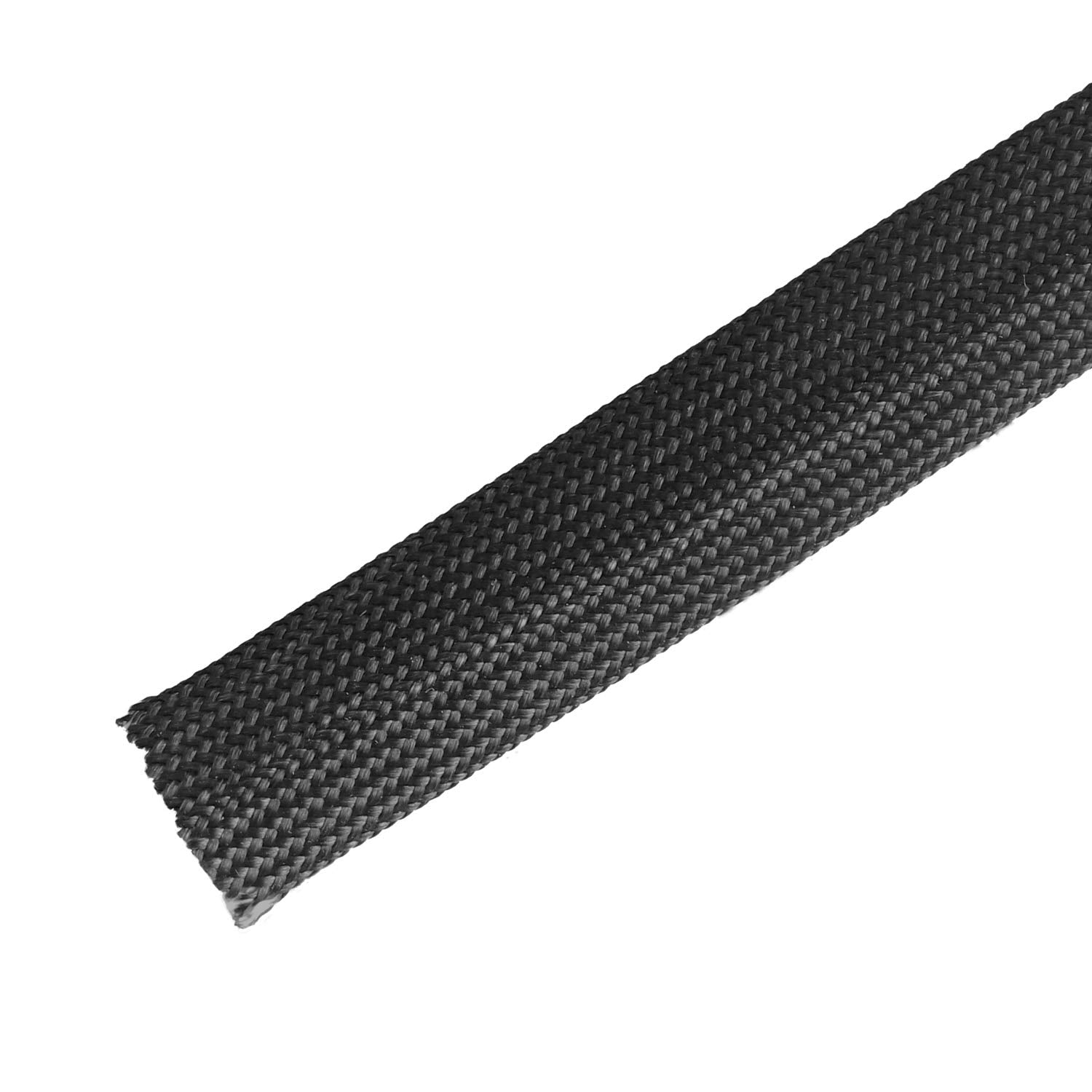 Heat Hose Fiberglass Wrap Shield Sleeve- 1/2' Id X 10'Black Adjustable Hose Heat Shield Spark Plug Wire Fuel Line Heat Shield Roll For Car Wire Loom Cable Heat Shield Brake Line Cable Heat Shield