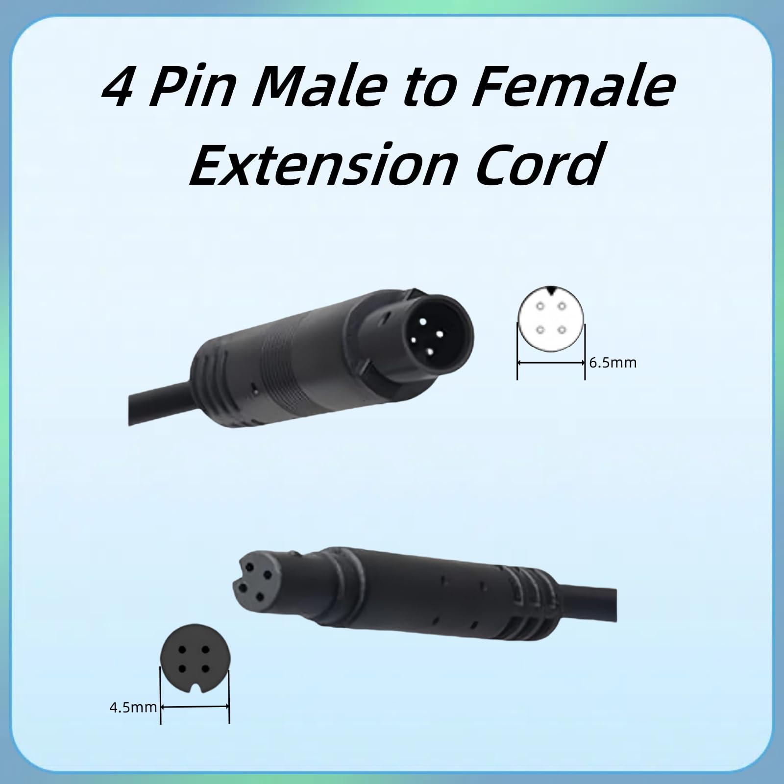 4 Pin 32.8Ft Dash Cam Rear View Backup Camera Male To Female 4Pin Cable Reverse Car Recorder Video Cable Extension Cord (4-Pin32