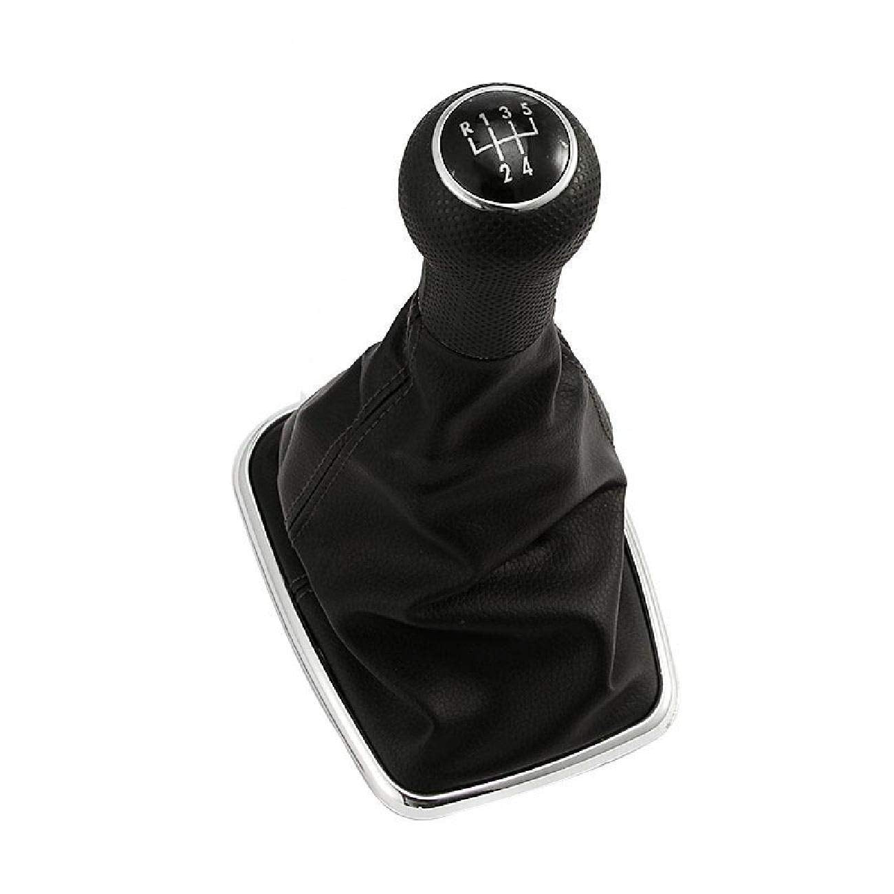 Partol 5 Speed Manual Shift Knob Boot, Car Gear Shifter Knob Gaiter Stick Head Lever Pu Leather For Vw Volkswagen Mk4 Golf/Gti/R