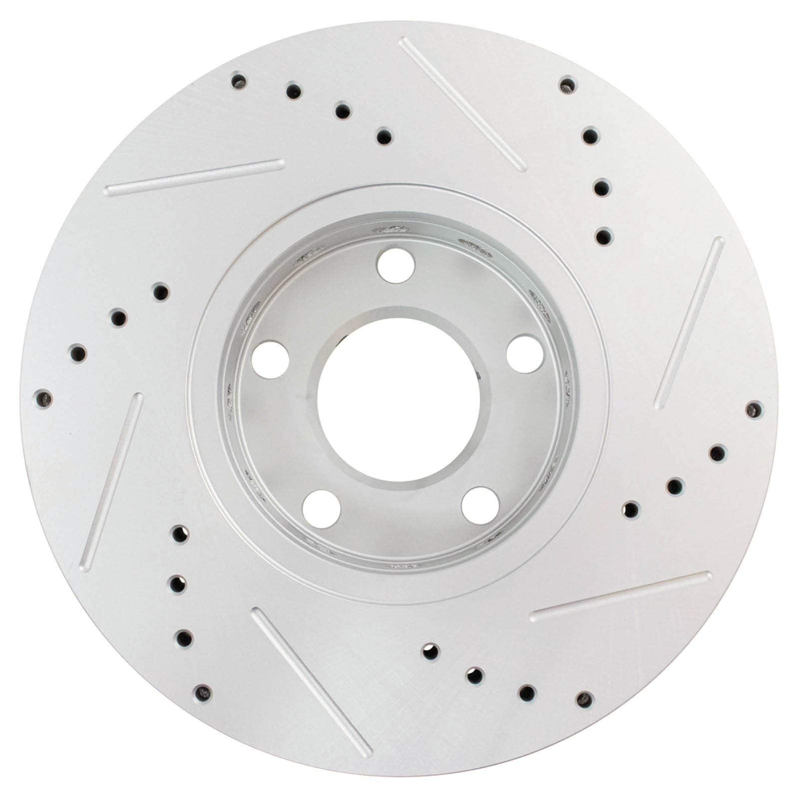 Trq Front Performance Brake Rotors Set Premium G-Coated Cross Drilled & Slotted Compatible With 1992-1994 Audi 100 100 Quattro 1