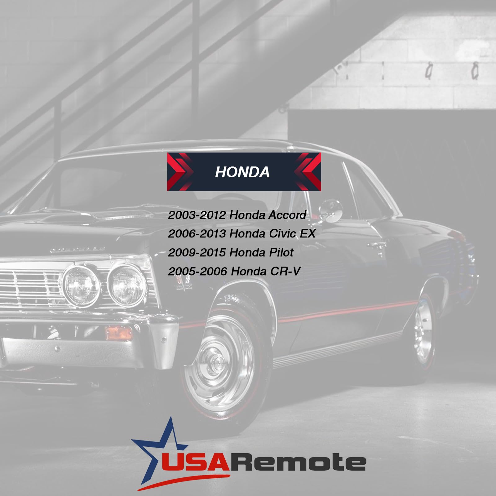 Cutting Not Required - Key Fob Keyless Entry Remote Shell Case & Pad Fits Honda 2003-2012 Accord / 2006-2013 Civic Ex / 2009-201