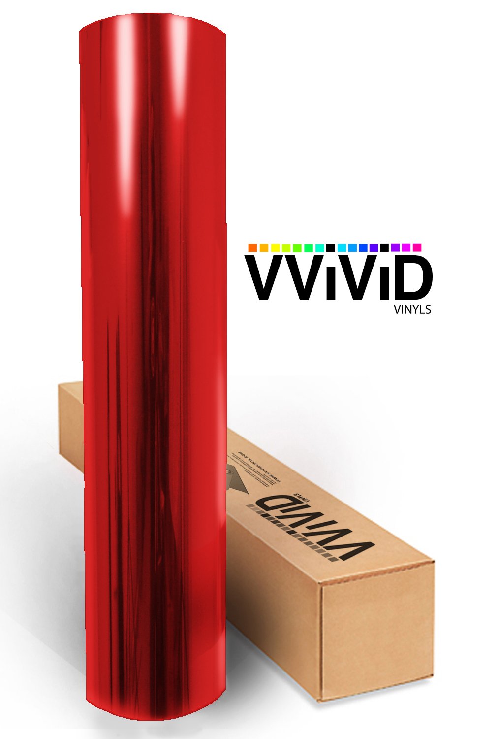 Vvivid Transparent Colorful Vinyl Window Tinting Sheets (5Ft X 6Ft, Red)
