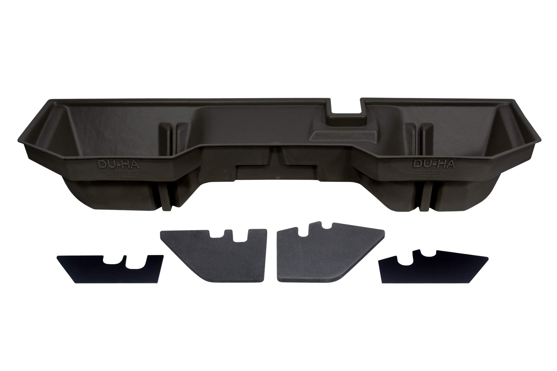 Du-Ha Under Seat Storage Fits 02-24 Ram 1500 & 03-24 2500 3500 Quad Cab/Crew Cab W/O Factory Subwoofer | Dark Gray Heavy-Duty Mu