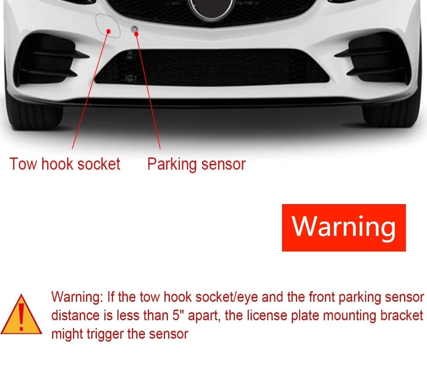 Xotic Tech 1 Set No Drill Front Tow Hook License Plate Bumper Mounting Bracket Adapter Kit Compatible with Mazda 3 & 6 2014-up,