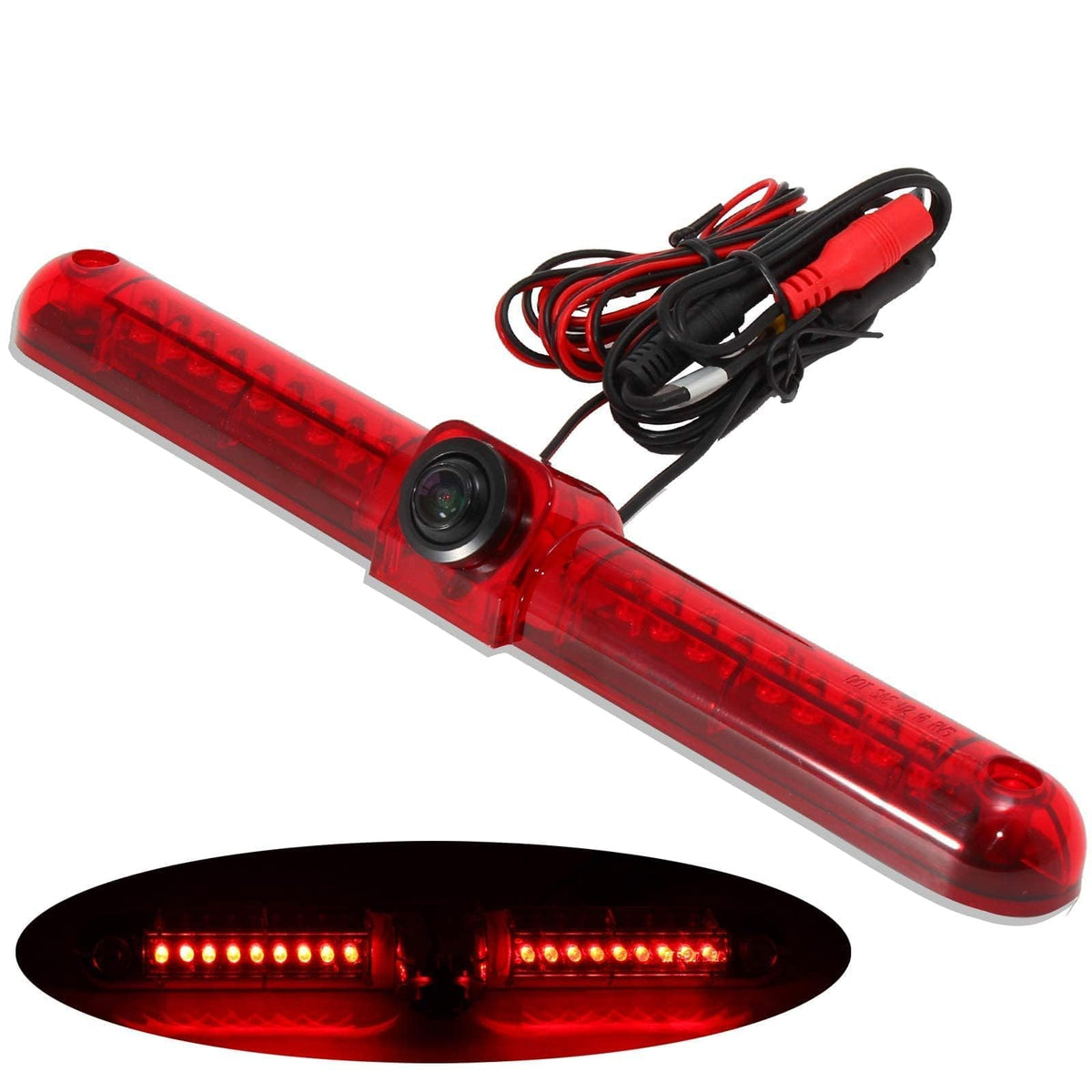 Anina Third Brake Light Backup Camera For Jayco Coachmen Freelander Rv Trailer Camper Van, Universal 3Rd Car Rear Light Mount To