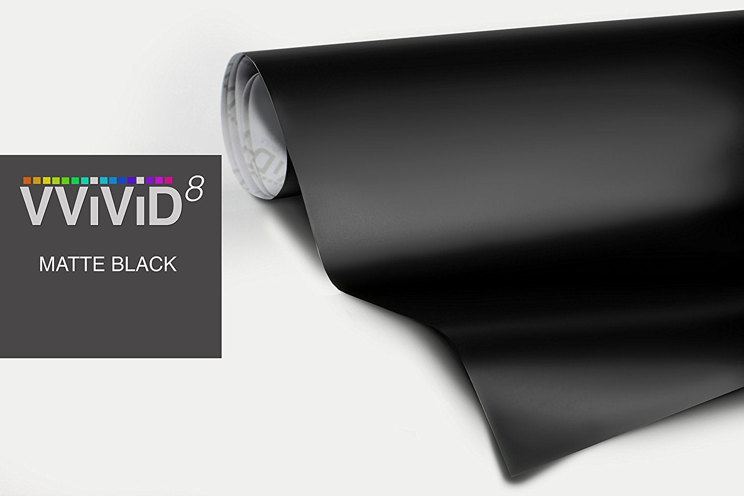 Matte Deep Black 3Ft X 5Ft Car Wrap Vinyl Roll With Air Release 3Mil-Vvivid8