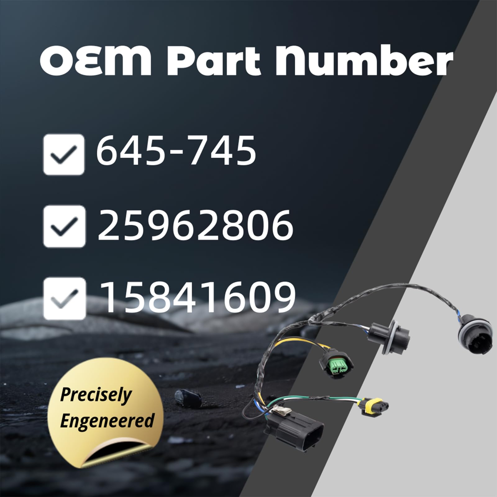 Hoput Silverado Headlight Wiring Harness, 645-745 645745 645 745 15841609 25962806 Headlight Wire Harness Compatible With 2008 2