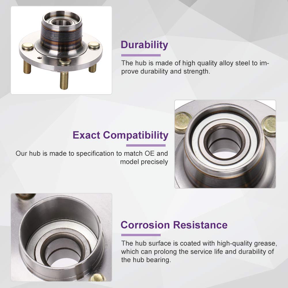 ROADFAR Wheel Bearing Hub Assemblies 541010 Rear Left Or Right Side fit for 2004 WBCARB07VMT2TBT