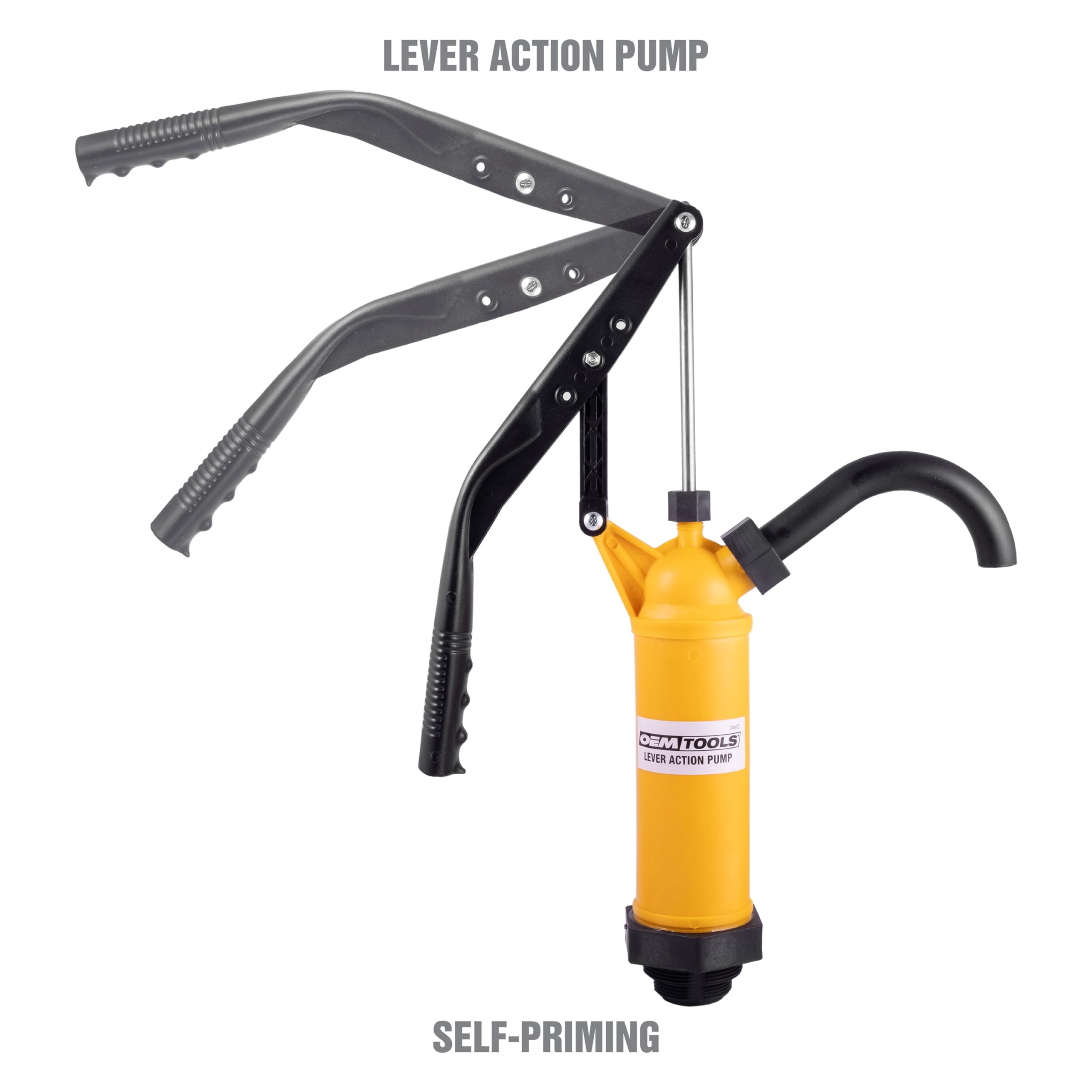 OEMTOOLS 24472 Fluid Pump/Siphon | Works in 15, 30, & 55 Gallon Drums with 1.25 Inch or 2 Inch NPT Bung | Pump Fluid, Oils, Chem