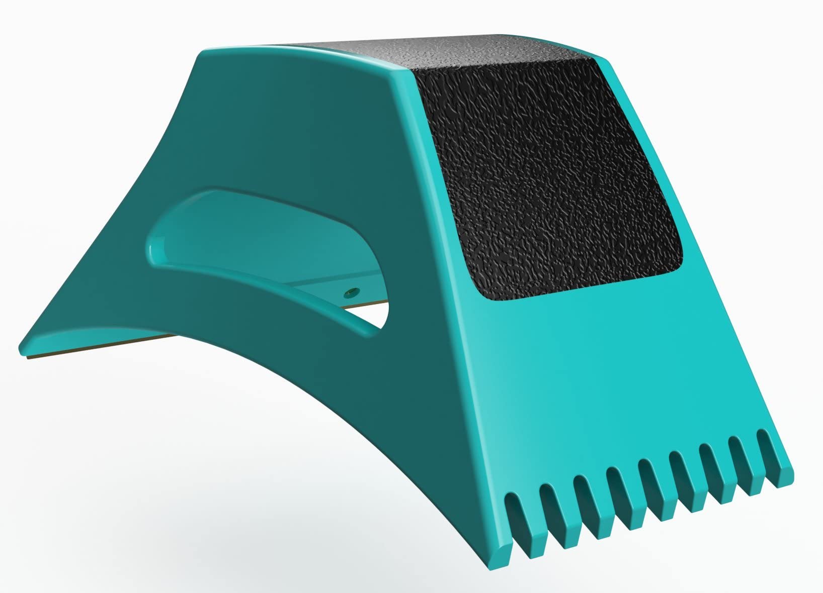 BETTER STUFF Ice Scraper for Windshield - Ergonomic Design, Durable Brass Edge, Compact, Pack of 1, Teal, Model 476753