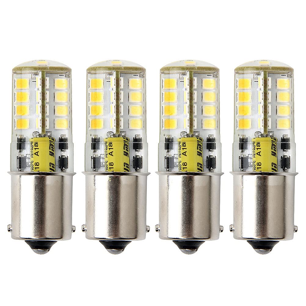 Led BA15s Bulb 12V AC/DC 1156 1141 S8 Single Contact Base, Waterproof Lamp, 5 Watt Cool White 6000K 500LM for Boat, RV, Auto Car