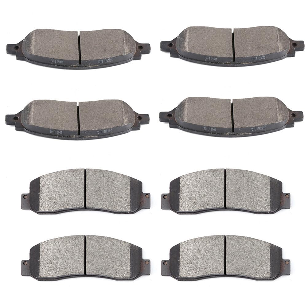 Scitoo D1069 D1068 Front Rear Semi-Metal Brake Pads Sets Fit For Ford For F-250 Super Duty 2005-2007,For Ford For F-350 Super Du