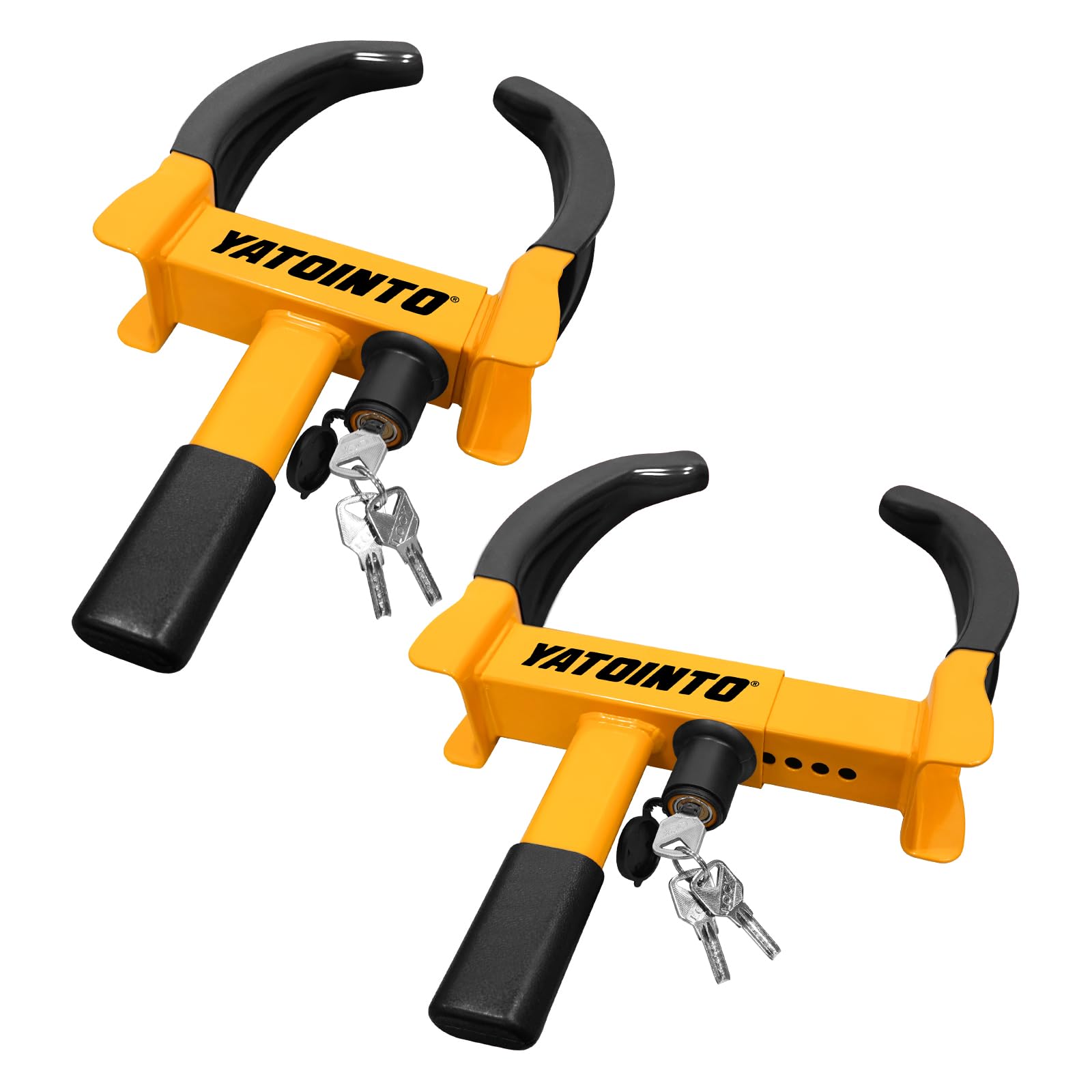 YATOINTO Universal Wheel Lock,2 Pack Heavy Duty Trailer Lock,Security Anti Theft Wheel Lock,Adjustable Max 11.4 Tire Width for T
