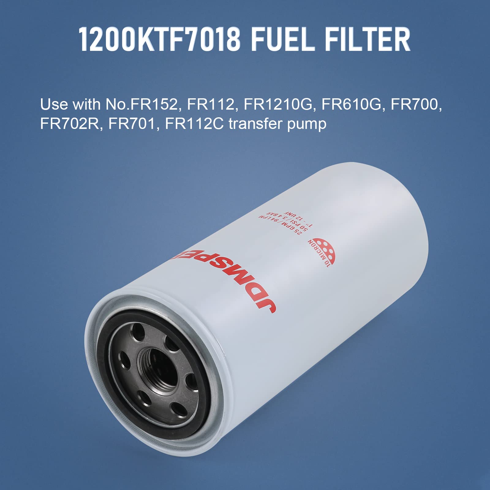 Dicmic 1200Ktf7018 Fuel Filter Spin-On Particulate Replacement For Transfer Pump Fr112 Fr1210G Fr610G 25 Gpm 3/4    With 1200Ktg
