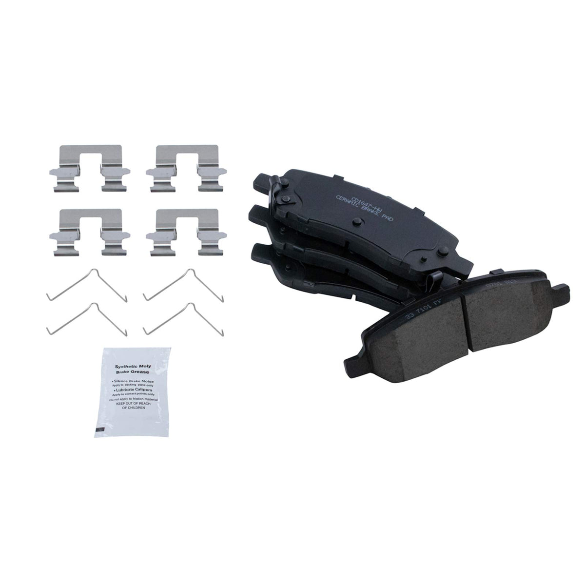 TRQ Rear Brake Pads Ceramic Compatible with 2013-2016 Dodge Dart