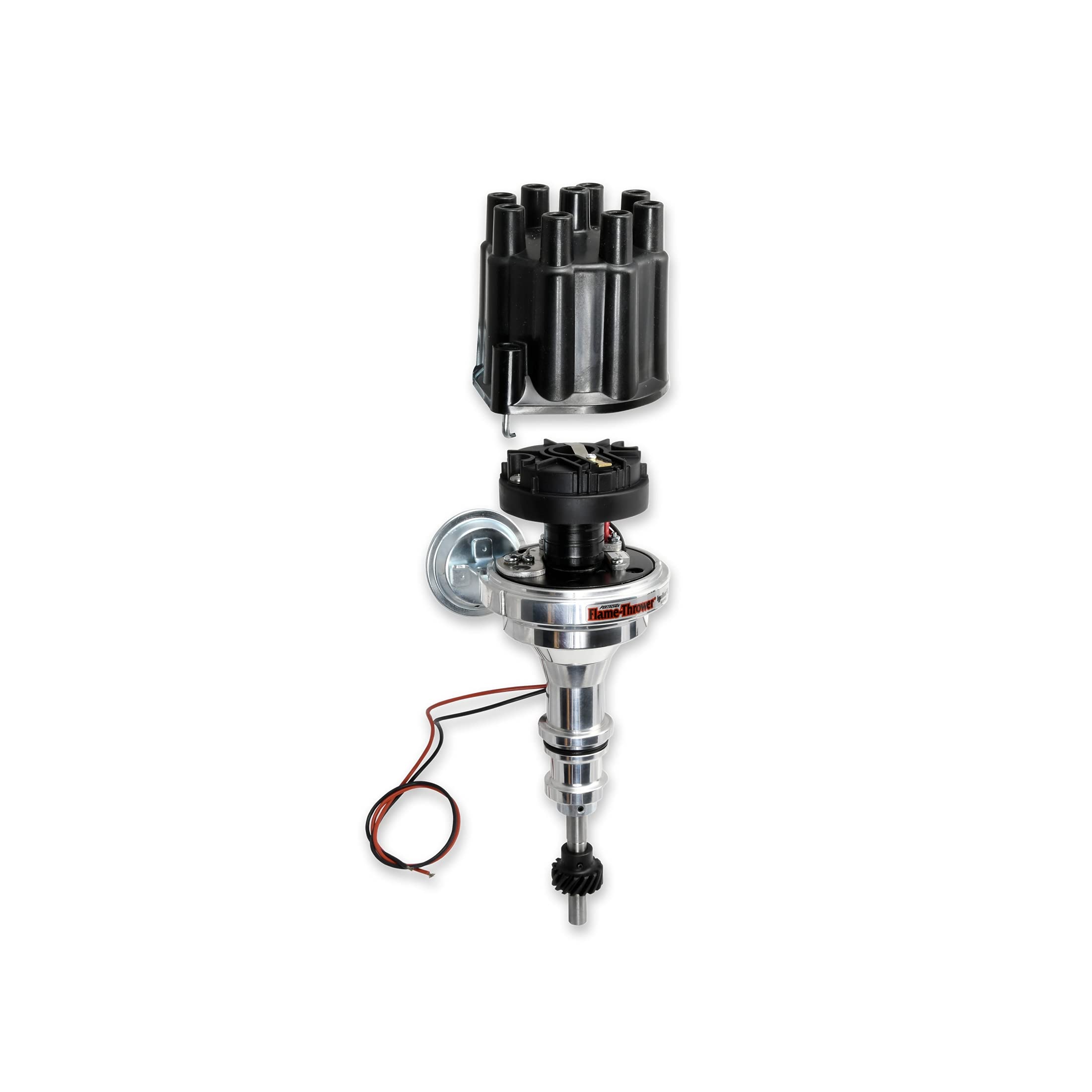 PerTronix D130700 Flame-Thrower Billet Electronic Ignition Distributor with Ignitor II Technology, Compatible with Ford Small Bl