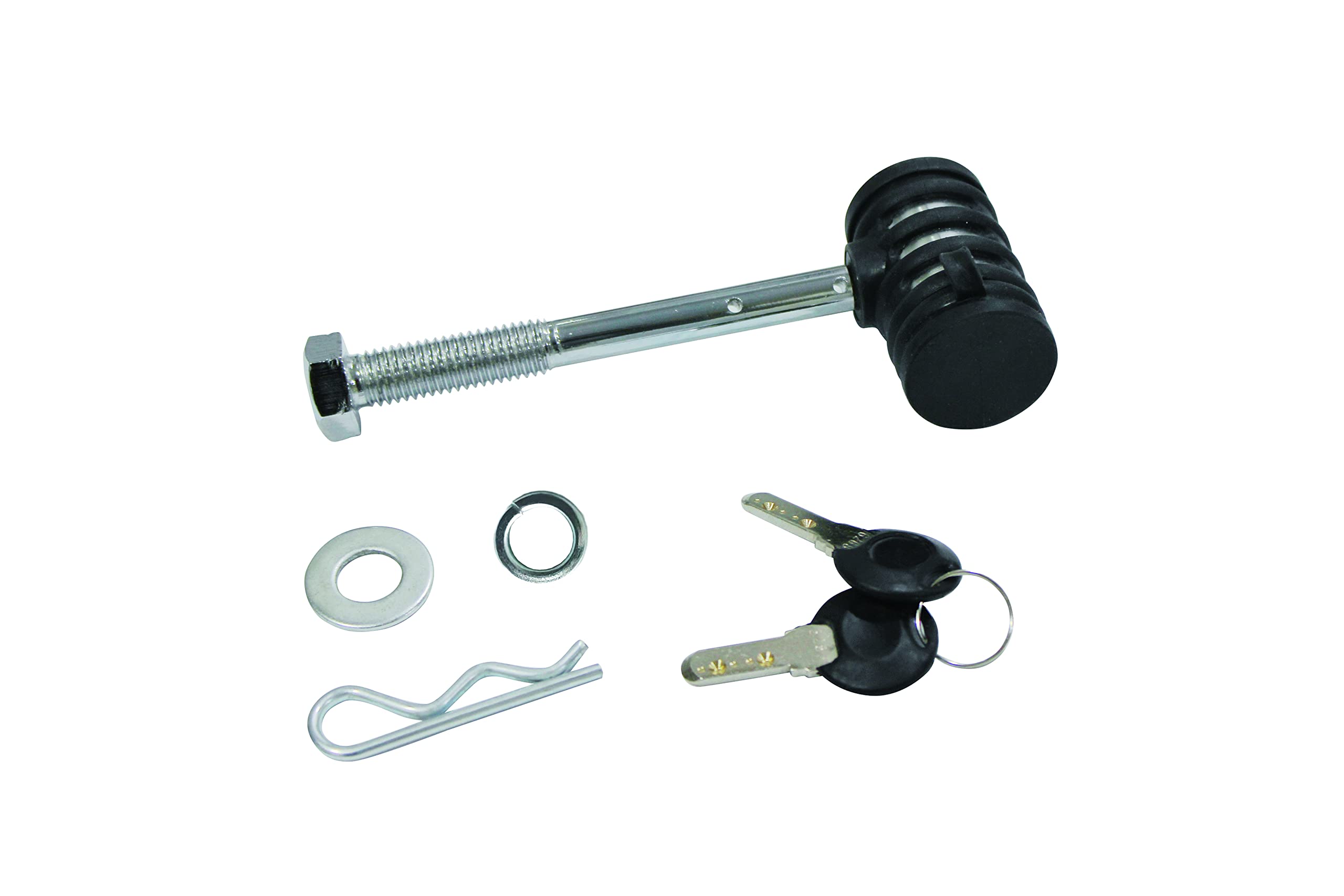 MaxxHaul 50563 Threaded Hitch Locking Pin 50025 Bike Rack, Silver