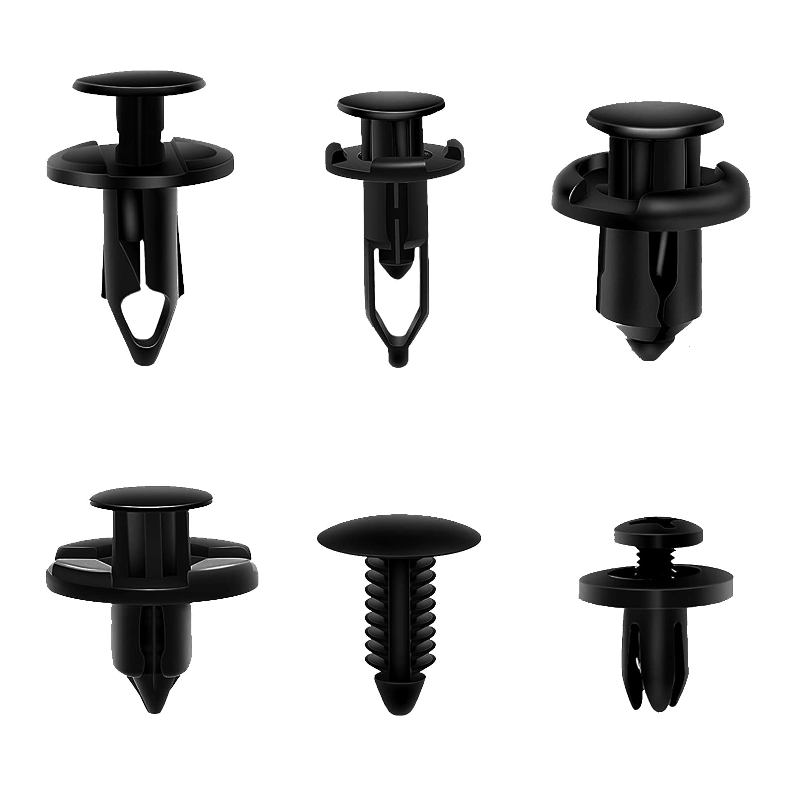200Pcs Car Retainer Clips Plastic Fasteners Kit, Popular Sizes Auto Push Pin Rivets, Universal Plastic Panel Fender Clips, Assorted Car Body Plastic Push Pin
