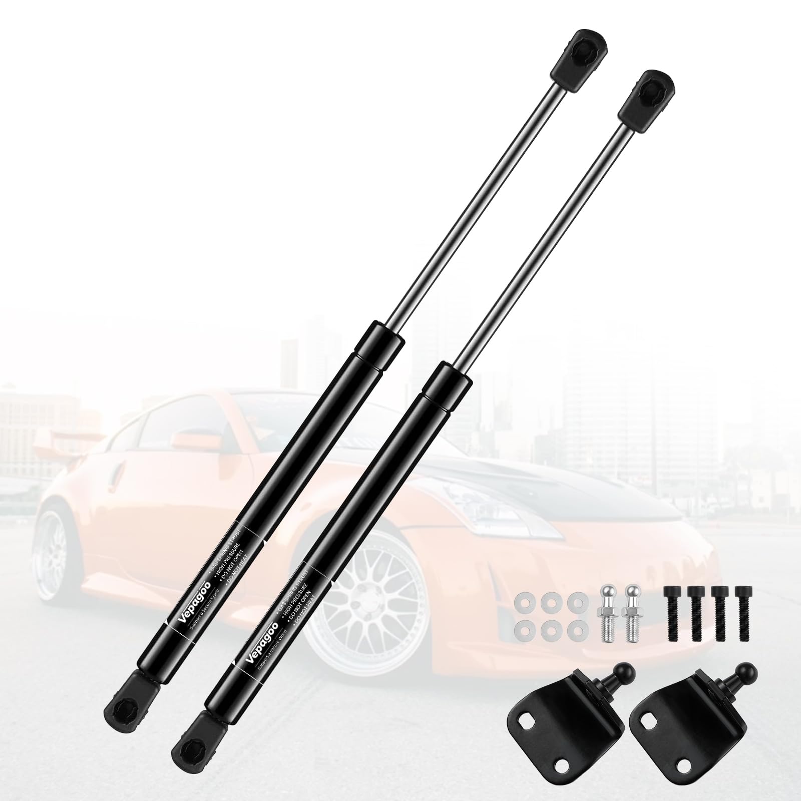 Vepagoo 4194 Rear Trunk Gas Shocks Compatible With 2003-2008 Nissan 350Z Liftgate Lift Supports Struts With Added Pressure For L