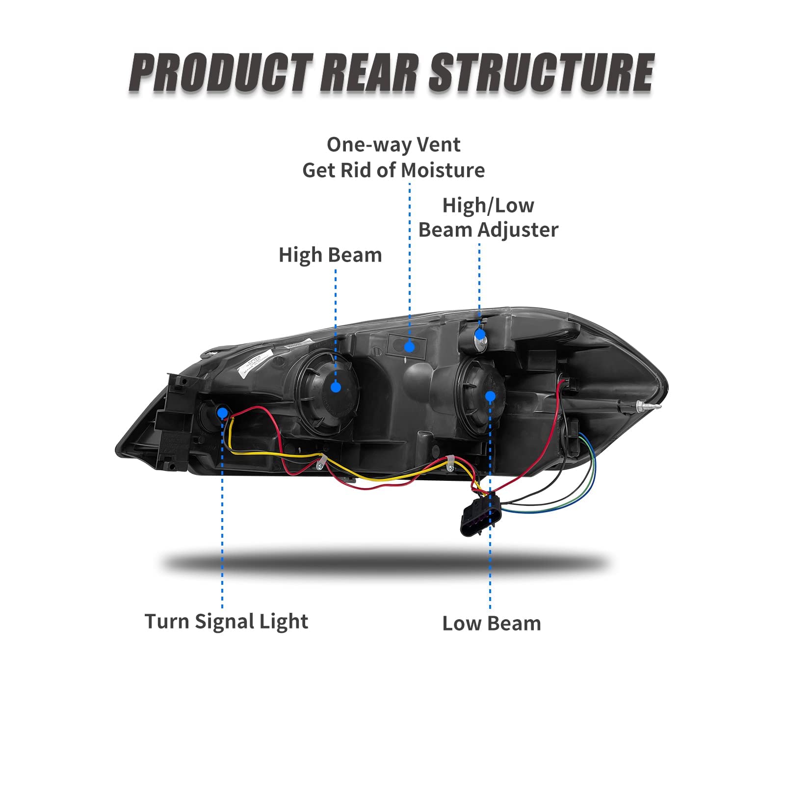 Adcarlights For 2006 2007 2008 2009 2010 2011 2012 2013 Chevy Impala Headlight Assembly Compatible With 14-15 Impala Limited / 0