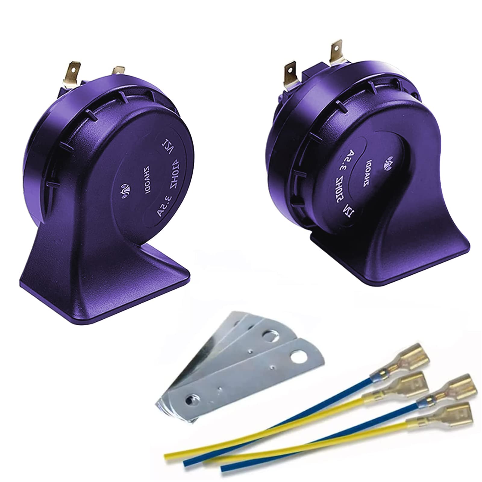 Car Horn 12V Banhao Motorcycle Horns Loud Electric Snail Horn Kit For Trucks Universal Fit Super Loud For Any 12V Vehicles Picku