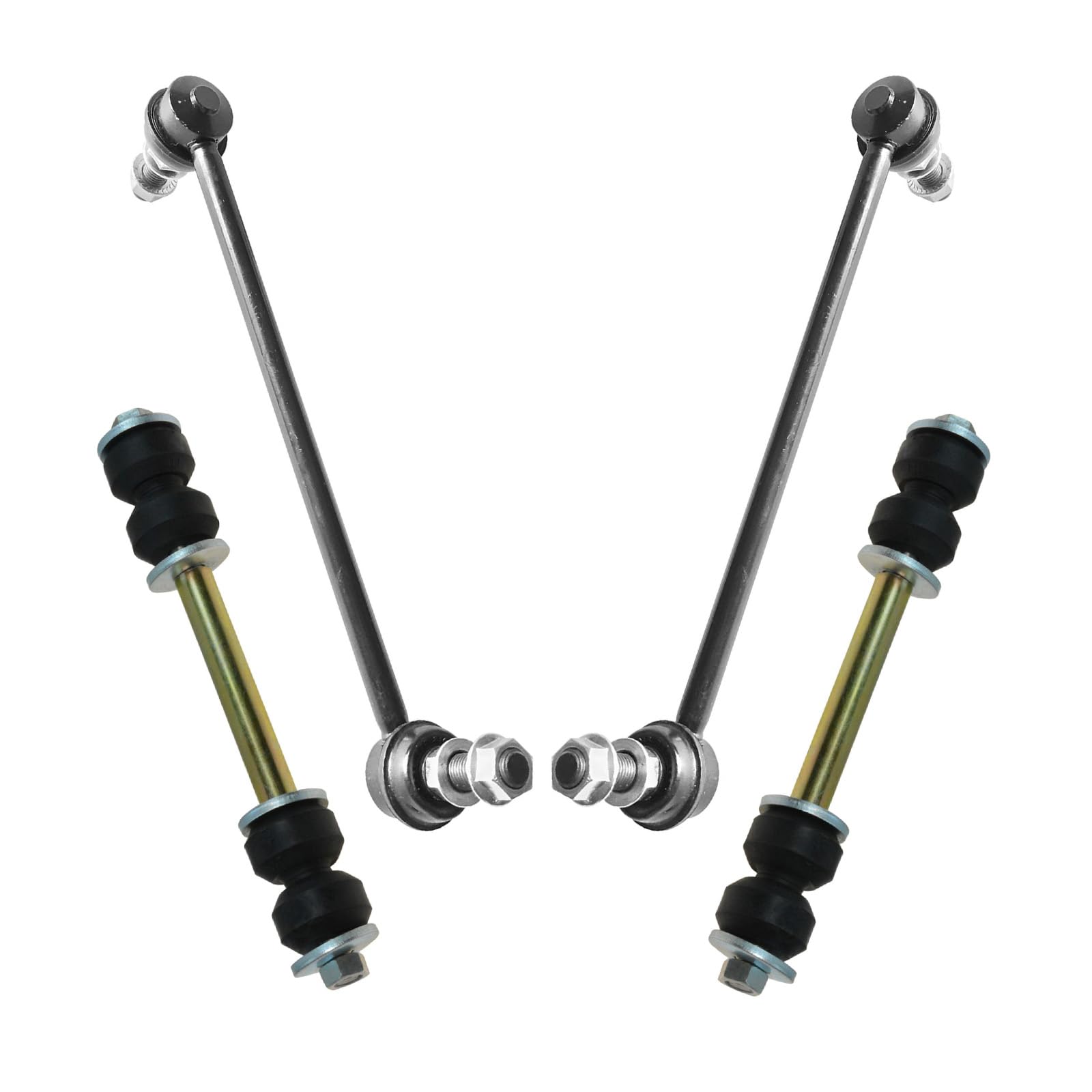 Trq Sway Bar Stabilizer Link Set Front & Rear Compatible With 00-04 Frontier