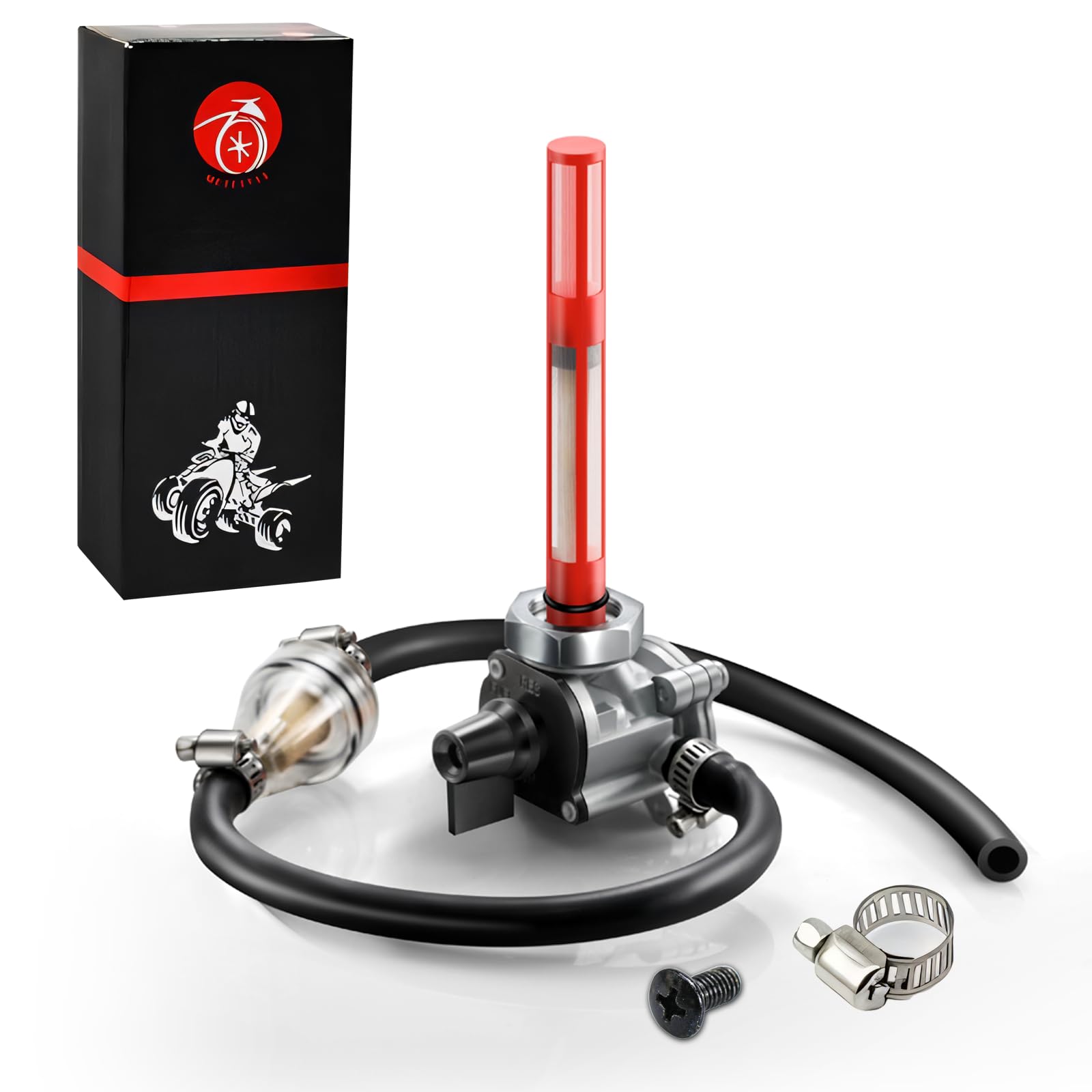 Moto1988 Fuel Valve Switch Petcock And Gas Oil Fuel Filter Fit For Honda Vtx 1300 C R S T 2004-2009 16950-Mem-674