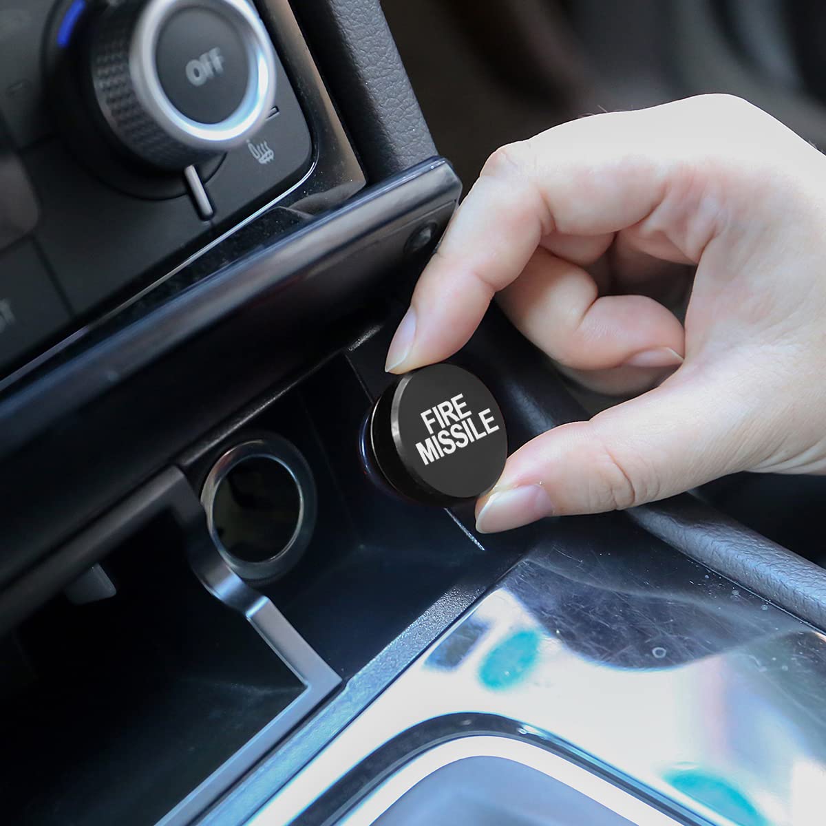 Cigarette Lighter Plug Cover For Car, Billet Aluminum Waterproof Dustproof Automotive Interior Decoration, Universal For Most Ve