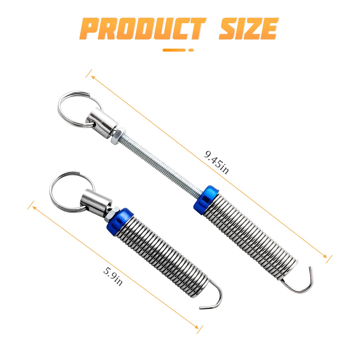 Car Trunk Lid Metal Spring, 2Pcs Adjustable Auto Car Trunk Boot Lid, Automatic Lifting Spring Device, Stainless Steel Universal