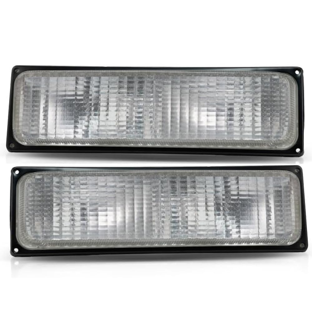 EPIC LIGHTING OE Spec Replacement Halogen Signal Lights Black Trim Assembly Compatible with CHEVROLET GMC 88-89 C/K TRUCK SIERRA