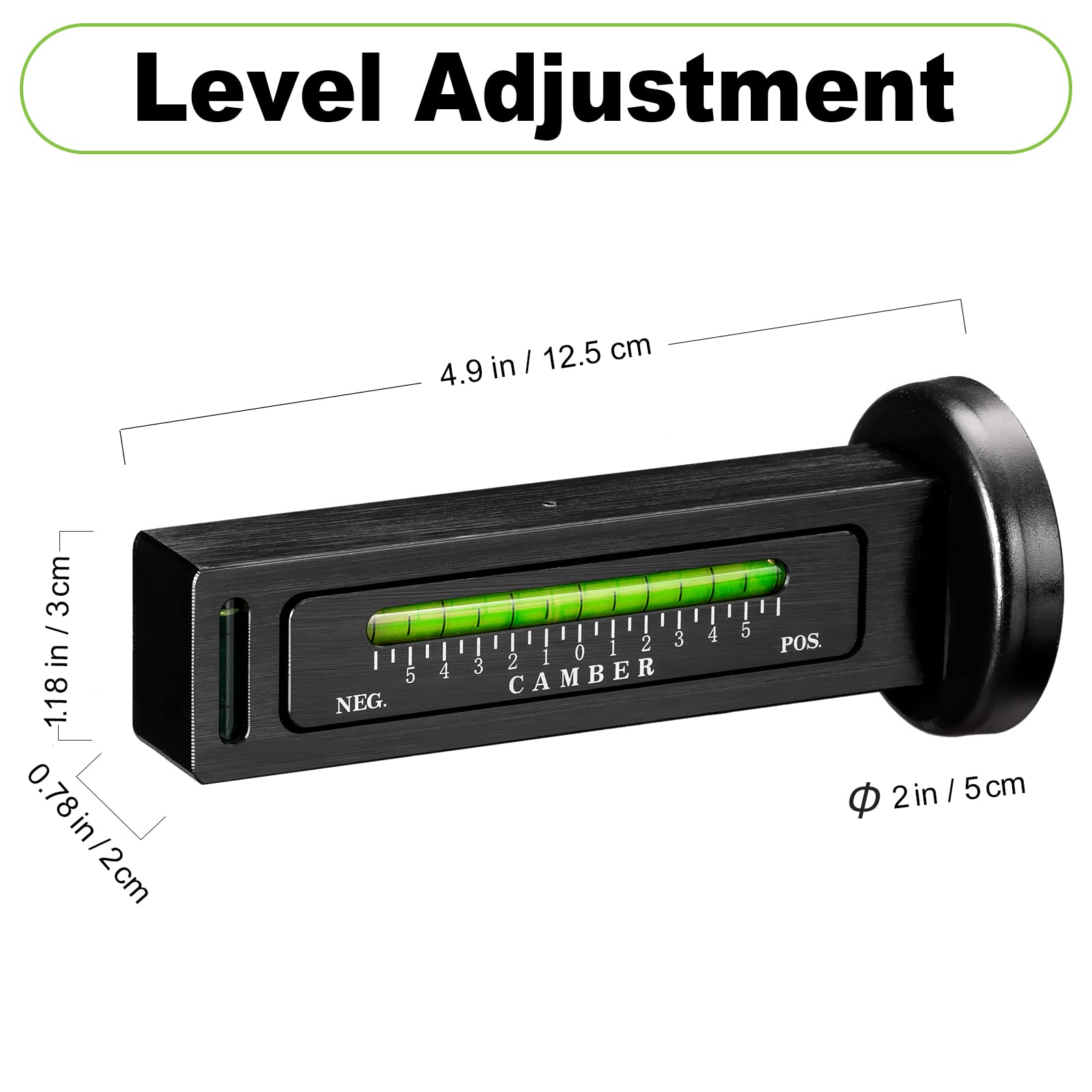Toolwiz Universal Adjustable Magnetic Gauge Tool Camber Gauge Castor Strut Wheel Alignment Tool For Car Truck Rv Tire Repair Caster Alignment Castor Wheel Gauge Camber Alignment Tools Black