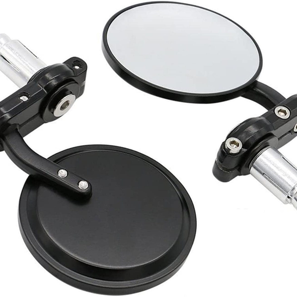 Universal Black 3' Round 7/8' Motorcycle Mirrors For Handlebars Handle Bar End R WBCARB0BJBJQYNX