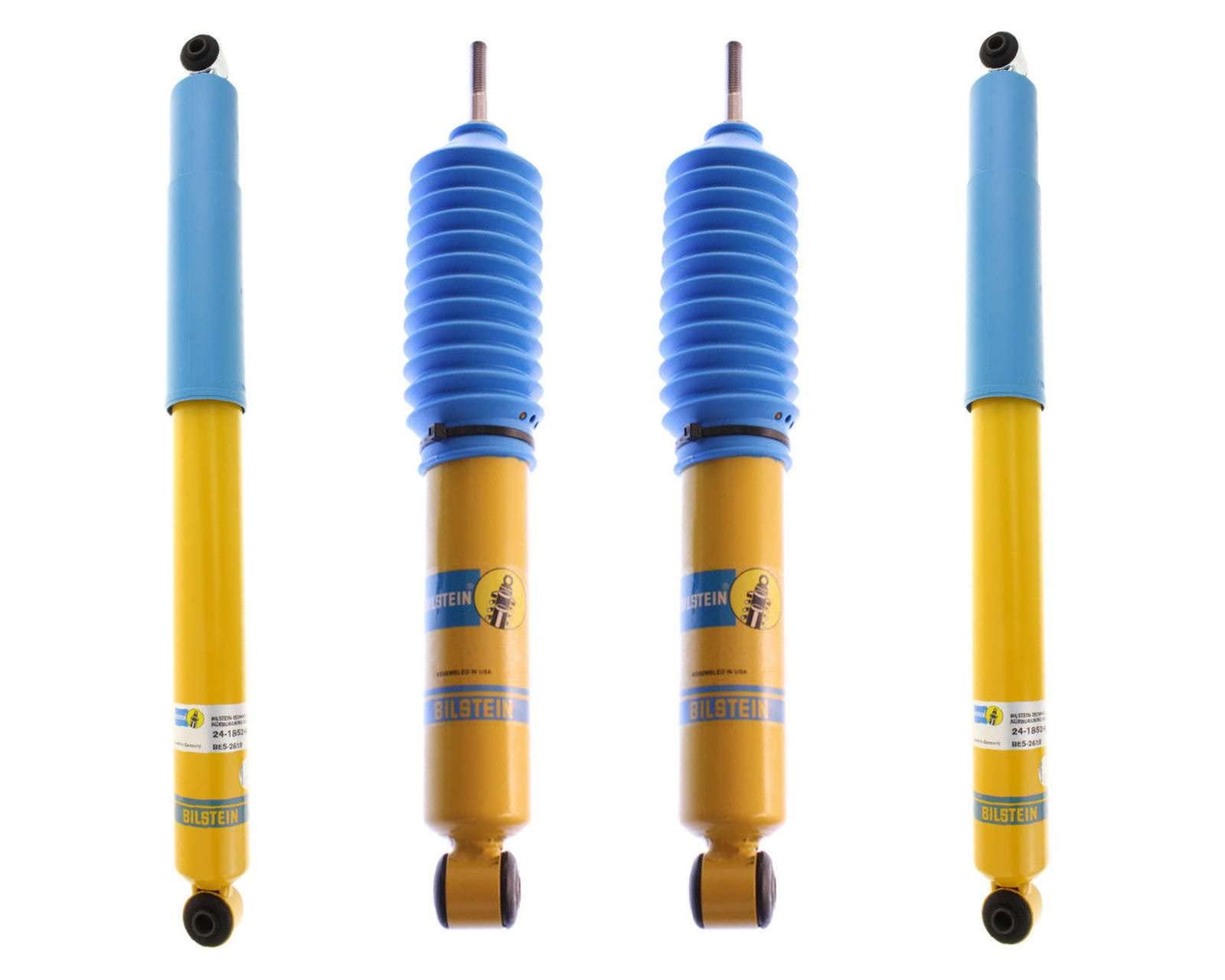 Bilstein 24-238526 24-238533 Set of 4600 Series Front & Rear Monotube Shocks fits 2013 2018 Ram 3500 4WD RWD w/o Air Leveling Su