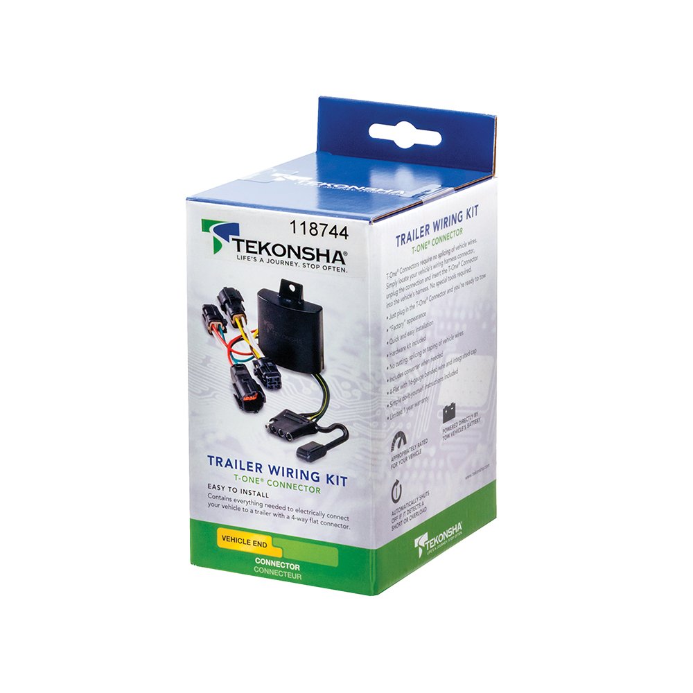 Tekonsha T-One® T-Connector Harness, 4-Way Flat, Compatible With Select Subaru Impreza